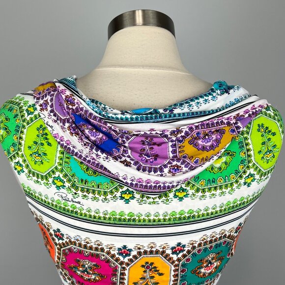 Roberto Cavalli Womens Multicolor Printed V Neck Top Sleeveless size IT 42 US 6 - Picture 7 of 12